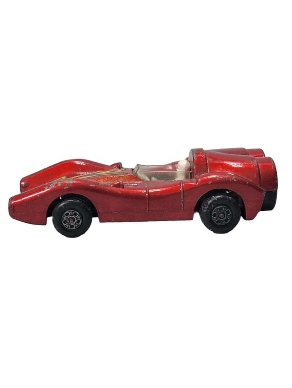 Vintage 1973 Matchbox Rolamatics No. 69 Turbo Fury Red Car Made In England